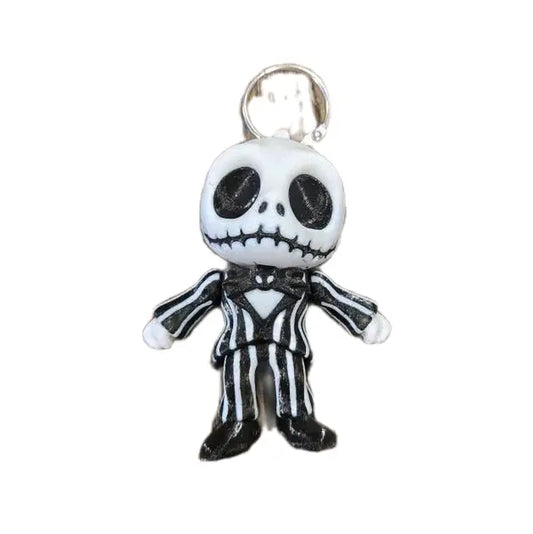 Skeleton Man Halloween Keychain Backpack Bling Purse Charm Festive Accessory for Halloween