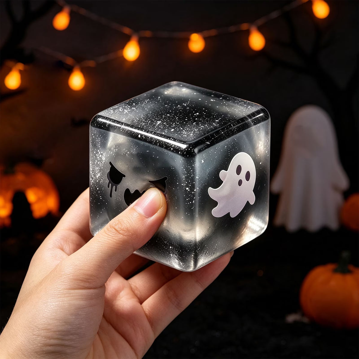 Clearance Gothic Squish Toys - Soft Stress Relief Cubes for Kids and Adults (Black)