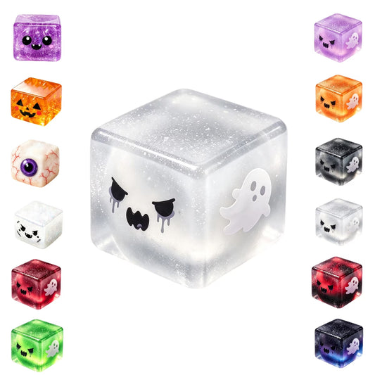 Halloween Clearance Squish Toys - Soft Gothic Stress Balls for Stress Relief, Ideal Fidget Gift for Children and Adults (White)