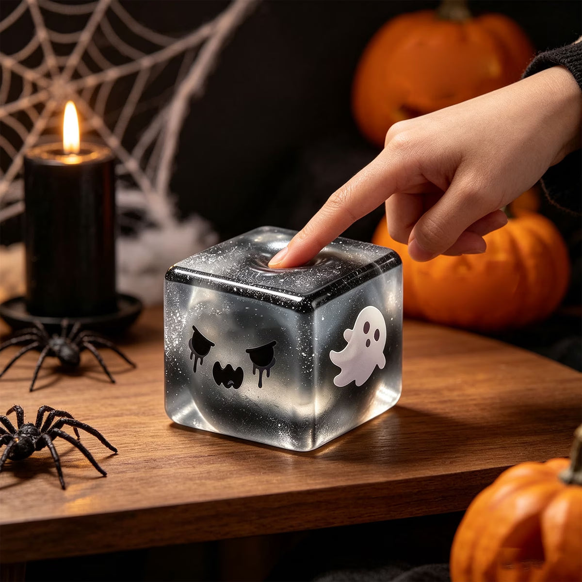 Clearance Gothic Squish Toys - Soft Stress Relief Cubes for Kids and Adults (Black)