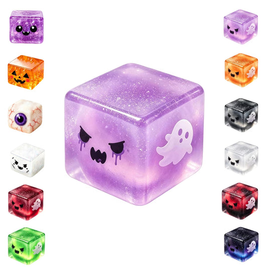 Halloween Themed Soft Squish Toys - Gothic Stress Relief Balls for Kids and Adults (Purple)